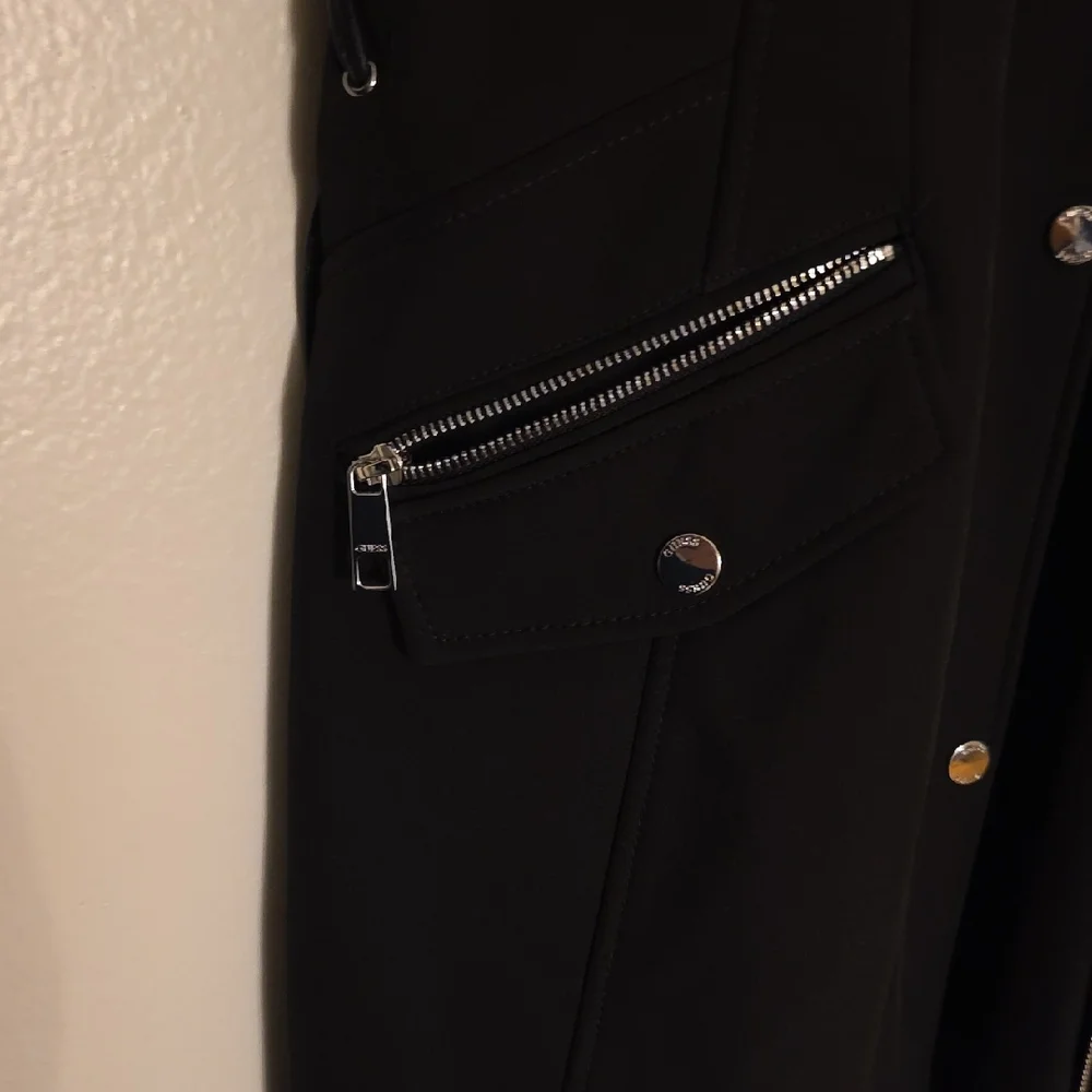 GUESS Women's Black Trench Coat - Picture 4 of 5